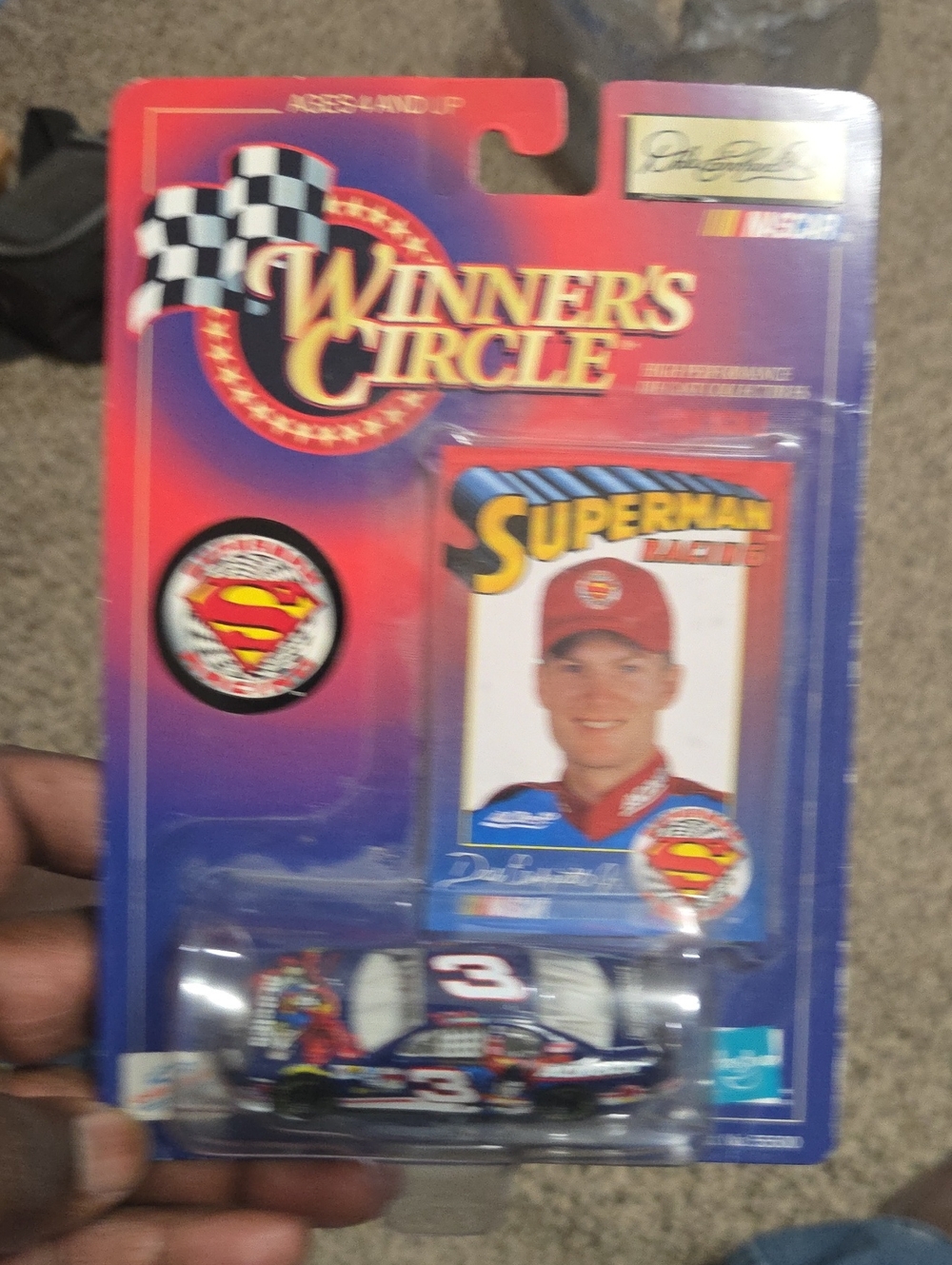 Nascar Winner's Circle Superman Race Car - Blue and Red